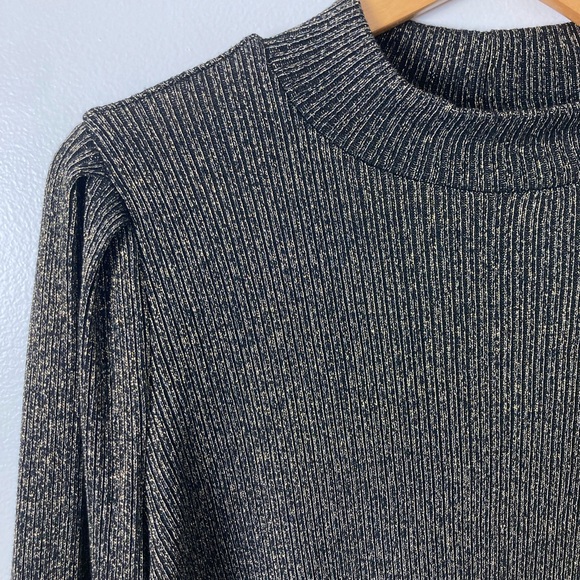 Women’s LOFT Black and Gold Sweater Size Large - Picture 7 of 10